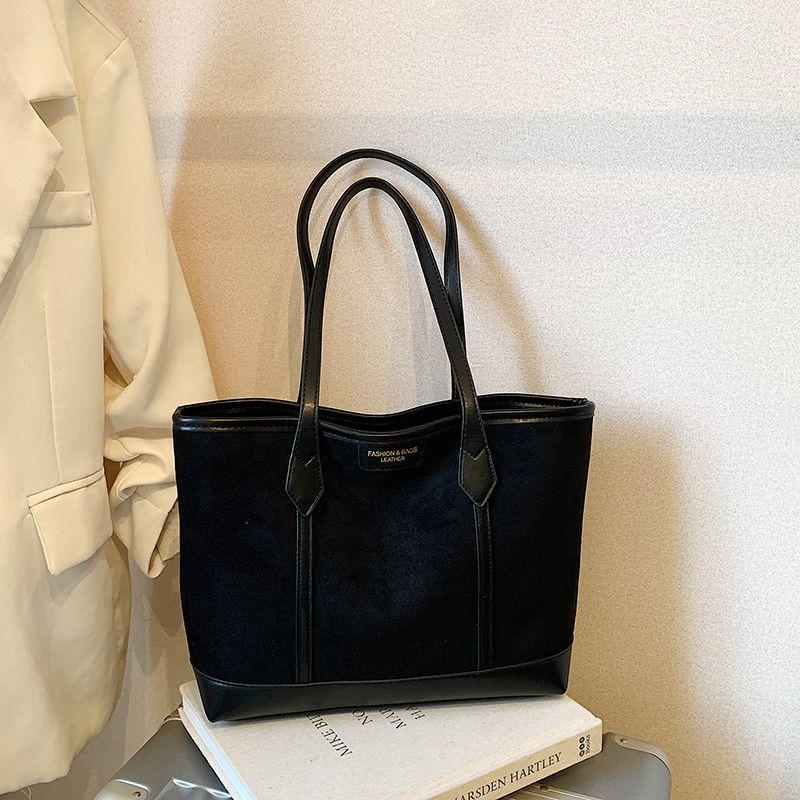 Ретро замшевая сумка женская 2025 новая повседневная вместительная наплечная сумка осень-зима портативная сумка-тоут