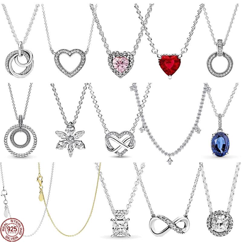 Collana a Cuore in Argento 925 Regalo di Natale Compleanno per Donne Gioielli Rotondi Lucidi Raffinati Fascino Classico Sorpresa