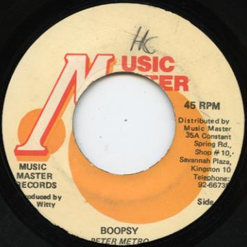 

7inch Record PETER METRO - Boopsy NONE Music Master Jamaica Reggae, Ska & Dub Used