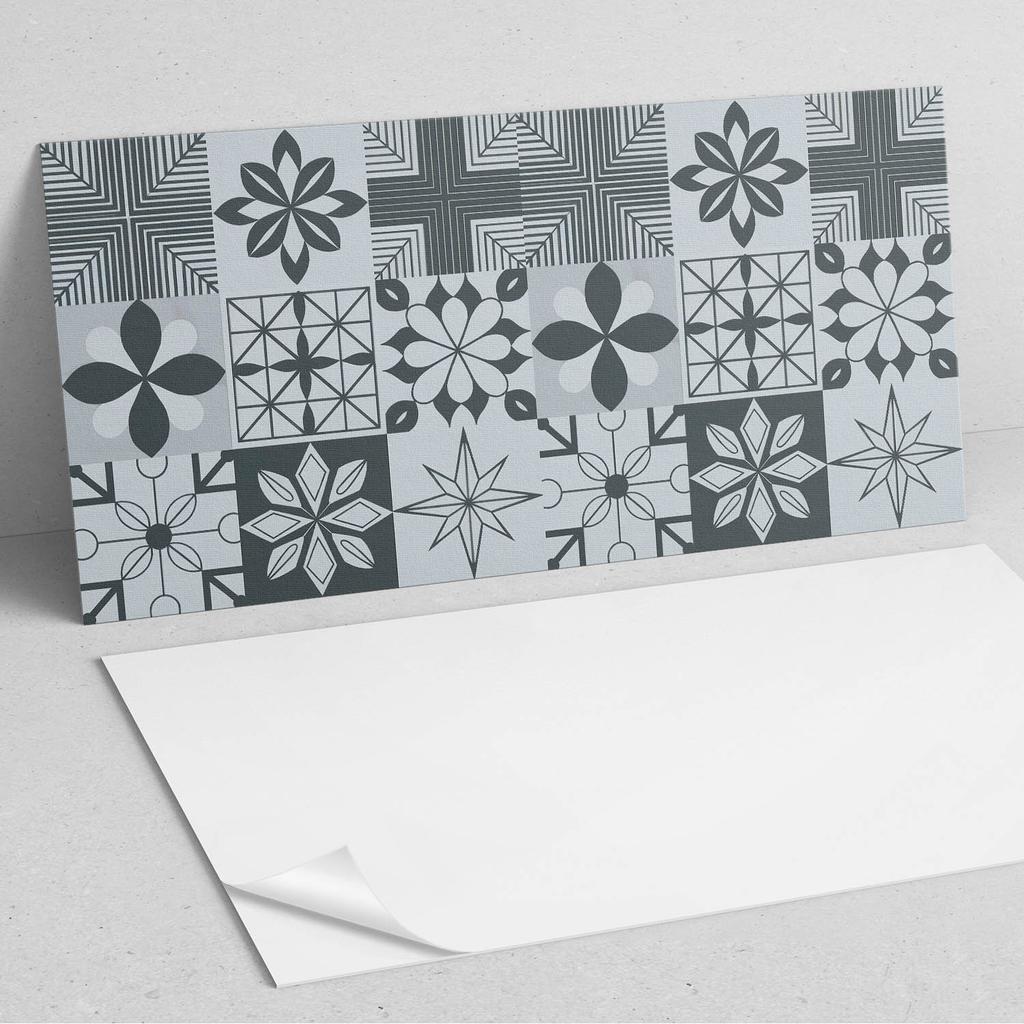 Naklejany Panel Pcv Z Motywem Idealny Do Przedpokoju 100X50 Cm Geometryczne Wzory W Mozaice