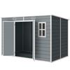 10 X 6 Ft Resin Garden Shed, Outdoor Storage Shed with Floor, Windows, Lockable Doors and Vents, Grey