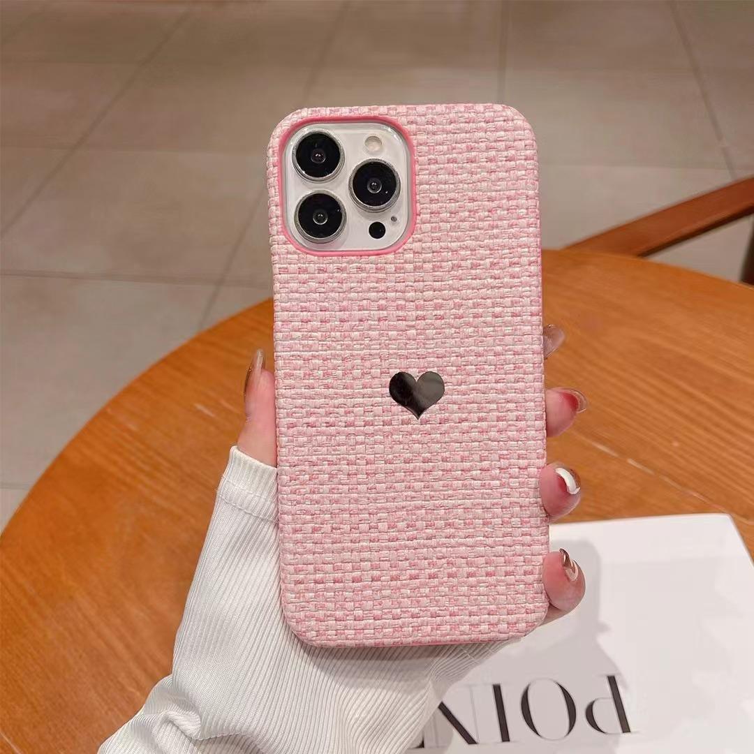 

Чехол для телефона в форме сердца с плетеным узором, подходит для iPhone 11/12/13/14/15/16/PRO/PROMAX/PLUS iphonexsmax