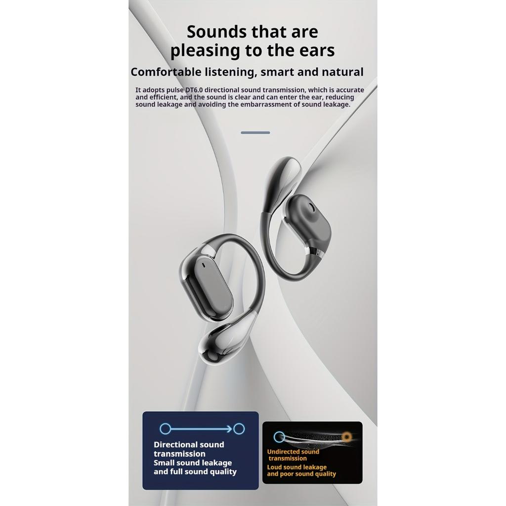 Echtes kabelloses Headset – Gaming-Headset, HD-Anruf, Sport-Headset, Smart-Headset, USB-Aufladung, Touch-Steuerung, geräuschlose Steuerung, kabelloses Headset