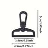 2Pcs 38mm Metal D-Ring Swivel Eye Clasps - Large for Craft Bags, Belts, Webbing & Keychains