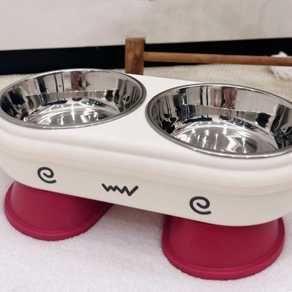 High-Stand Cat Bowl Anti Slip Detachable Dog Food Feeding Basin Large Capacity Anti Tipping Pet Drinking Feeder Kitten Puppy