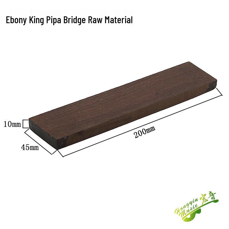 Ebony Rosewood Solid Wood Guitar Bridge Felt - Handmade Lower Drive Square Stock