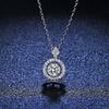 1ct Moissanite Necklace 925 Sterling Silver Women's Pendant Clavicle Chain Jewelry Decor Mother's Day Valentine's Day Proposal E