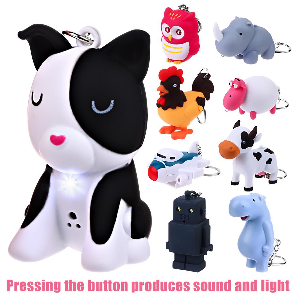 9 ks Lampa pro sestru Dětská lampa pro sestru Klíčenka Zvířecí lampa Štěně Klíčenka Ovce, Tele, Kohout, Robot, Letadlo, Hip