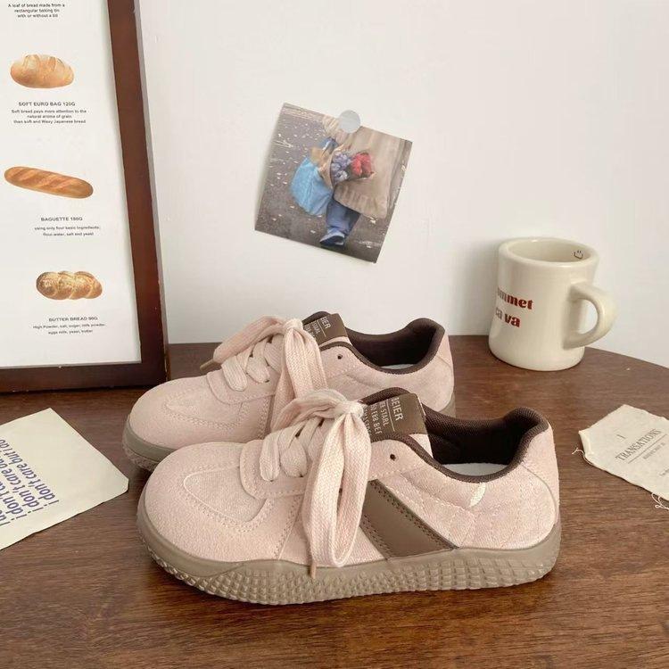 ins popular Japanese sweet retro pink board shoes women's 2025 autumn new versatile casual Dexun board shoes tide