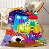 Colorful Creatures Collage Blanket Soft Warm Cozy Suitable for Office Chair Couch Picnics for All Occasions Warmthful Decor