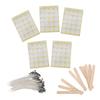 DIY 100Pcs Candle Making Kit 15cm Candle Wicks100Pcs Double Sided Wicks Stickers10Pcs Wood Wicks