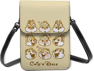 Chip and Dale Genuine Leather Smartphone Pouch Shoulder and Mini Popular Crossbody Bag [Barasu] Bag, Thin, Women's Men's Pouch, Wallet,