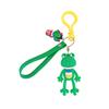 Adorable Creative Cartoon Diy Frog Keychain Silicone Long Legs Key Ring For Kids And Adults