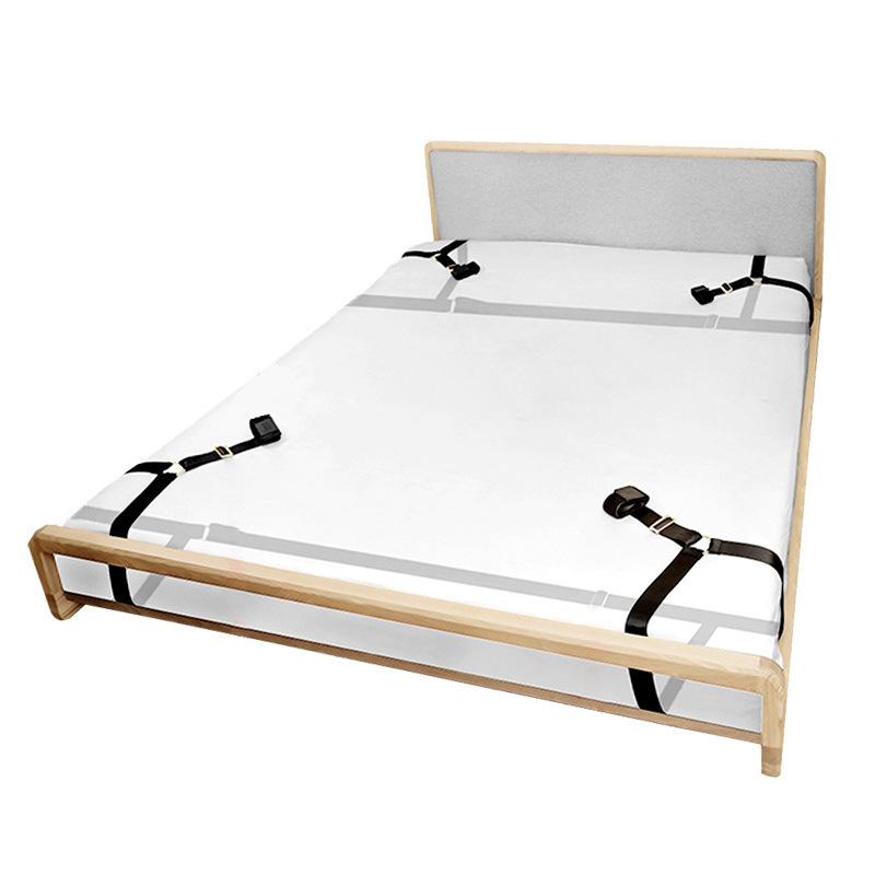 BDSM Bondage Bed Restraint Sex Toy Set Sexy Adult Female Handcuff Leg Restraint Cuffs Couple SM Slave Bed Games Strap System Toy