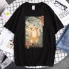 Summer Unisex 100 Cotton Shortsleeved Breathable Samurai Cat Personalized Print Tshirt For Casual And Loose Fit Hiphop Style