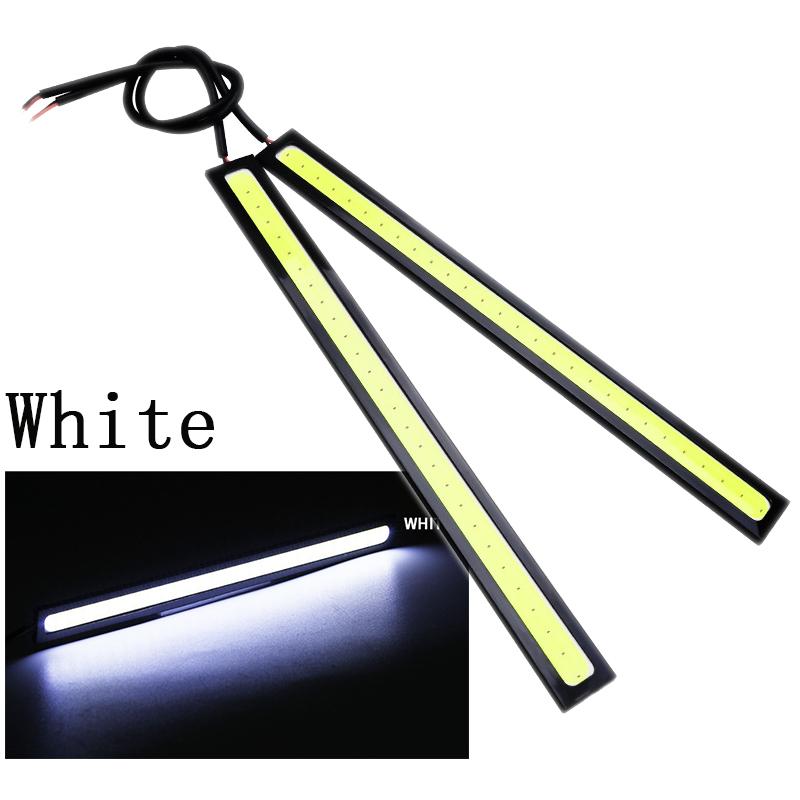 2ks 17cm COB DRL LED DC 12V 6000K Vodotěsné Denní svícení Auto Páskové světlo Auto COB Mlhové světlo Auto Styling Led DRL Lampa