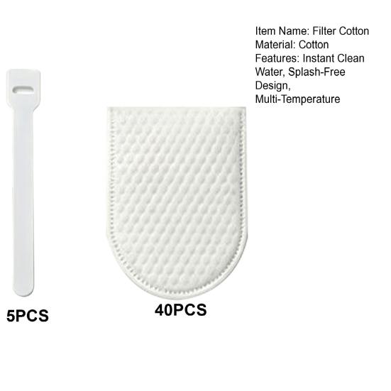 High Density Faucet Filter, Splash Proof Cotton Pouch Kit, Tap Cartridge with Sediment Barrier, Fine Fiber Mesh Purifier, Kitchen Accessories for Home
