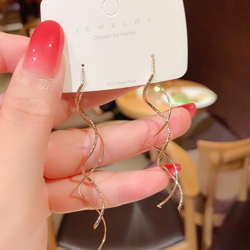 Koreanische Perlen Liebes Quasten Ohrringe Damen Langer Stil Wildes Gesicht Dünn Zwei-Wege Stecker Exquisit Elegant Mode Stecker