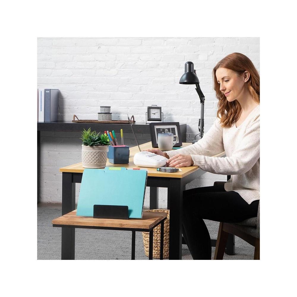 Standing Desk Cup Holder Organizer Two Sections Gray 400000