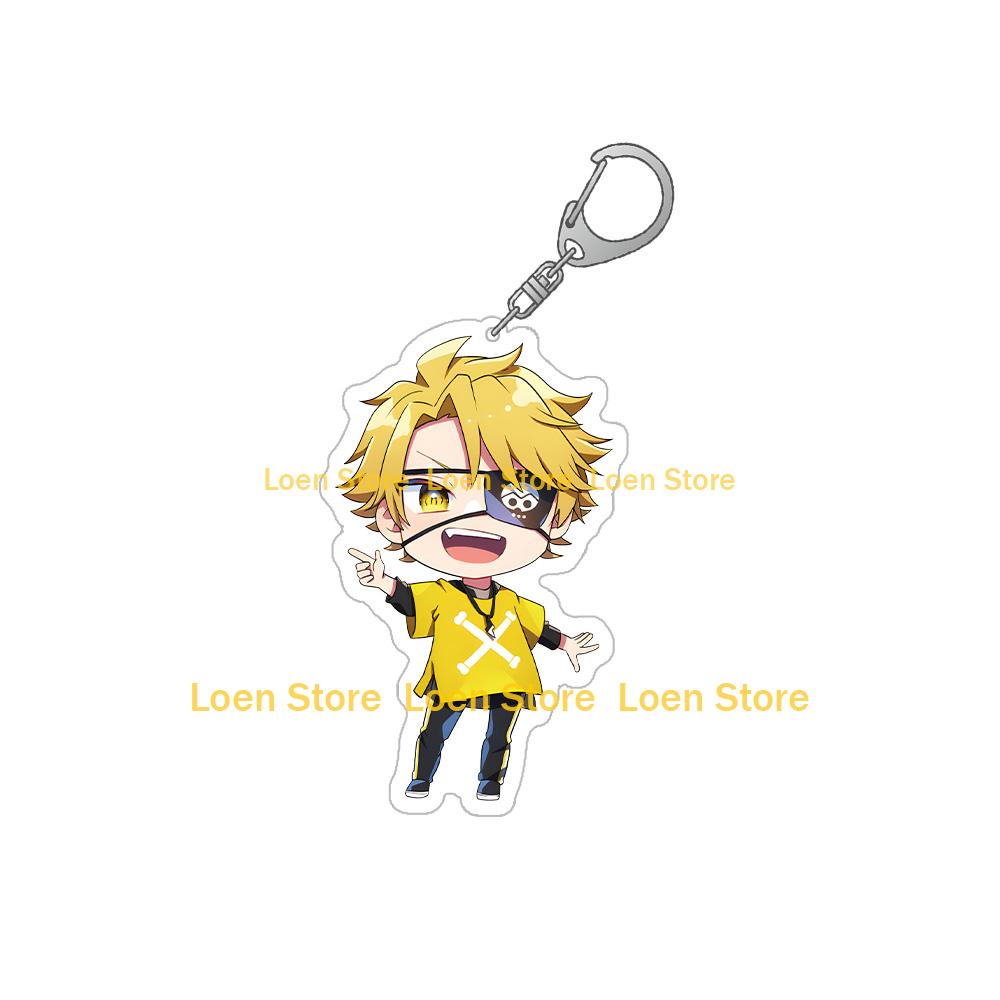 Loen Mini World Vtuber Colorful Peach Official Anime Peripheral Jpapa Noa Tattsun Siva Acrylic Keychain Cute Anime Bag Pendant