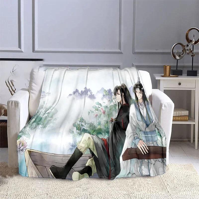 

Custom Mo Dao Zu Shi Anime Blanket Flannel Family Blanket Cartoon Microfiber Plush Flannel Throw Blanket On Bed Sofa Bedding 75x100cm