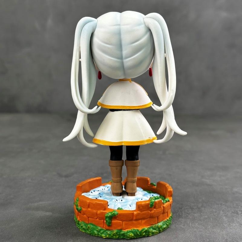 Cute Q Version Frieren & Fern Anime Figure Magic Girl Standing Figurine Decor Model