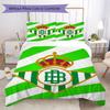 Juego de Funda Nórdica con Estampado del Real Betis Funda de Almohada Decoración del Hogar Regalo de Cumpleaños (1 * funda de edredón + 2 * fundas de almohada sin relleno)