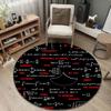 Bohemian Round Floral Multicolor Carpet, Non-Slip Floor Mat for Entryway