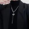 New autumn and winter niche necklace versatile simple sweater chain men and women trendy cool wind fringed accessories