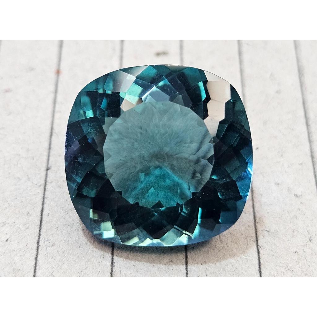 Natural Tourmaline Indicolite Cushion Cut 29-30 Ct Fabulous Certified Gemstone