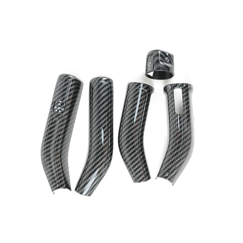 Car Carbon Fiber Pattern Shift Lever Wiper Rod Cover Trim For Mercedes Benz A B CLA GLB GLA Class W177 W247 C118 W118 X247 H247
