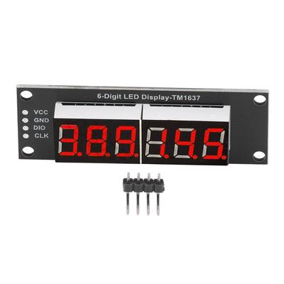 6-stellige Röhren-LED-Segmentanzeige TM1637 Treiber Digitales optoelektronisches Modul Rot 0,36 Zoll