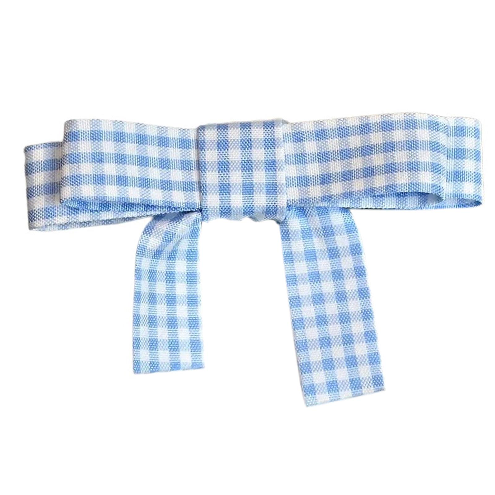 

Клетчатый бант Элегантный стиль 2000-х годов Боковая заколка-бант Заколка для волос Милые девушки Сказочный бант Стиль Клетчатый бант Balletcore синий