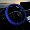 Car Steering Wheel Cover D-Shaped Handlebar Cover Summer Breathable Non-Slip Sweat-Absorbent Linen All-Season Universal Cartoon Cute for Women