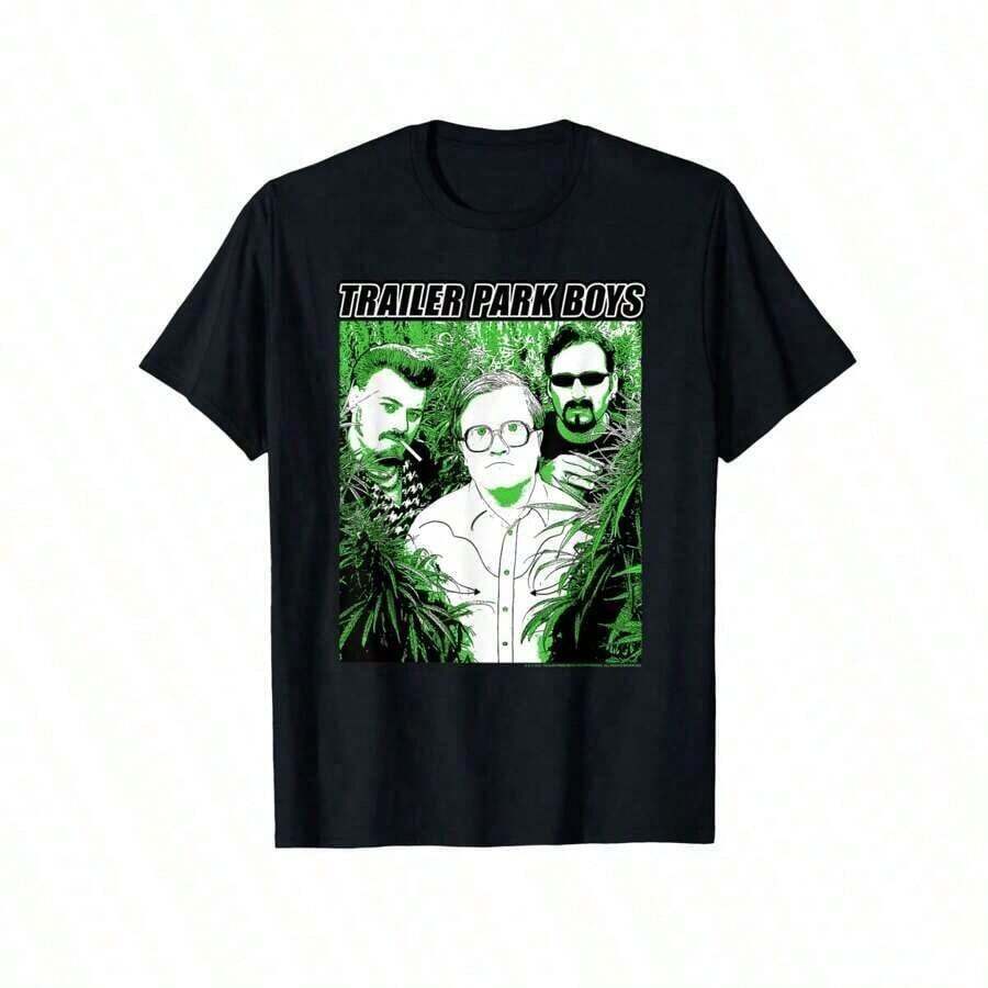 Ripple Junction X Trailer Park Boys In The Weeds T-Shirt,Unisex s Black Graphic T-Shirt XXL