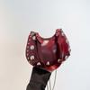 Crossbody Bag Rivets PU Underarm Bag Small Pack Shoulder Bag Portable Punk Style Handbags  Girls