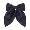 Chiffon Bow Hair Clip Women Large Bowknot Stain Hairpin Girls Solid Color Ponytail Clip Hair Accessories Headwear Gift