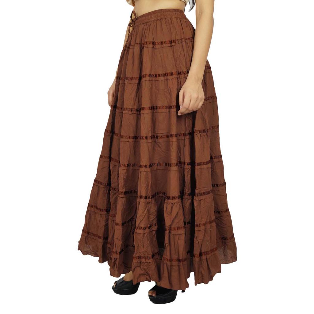 Hippie Women Clothing Gypsy Skirt Long Maxi Cotton Beach Wear