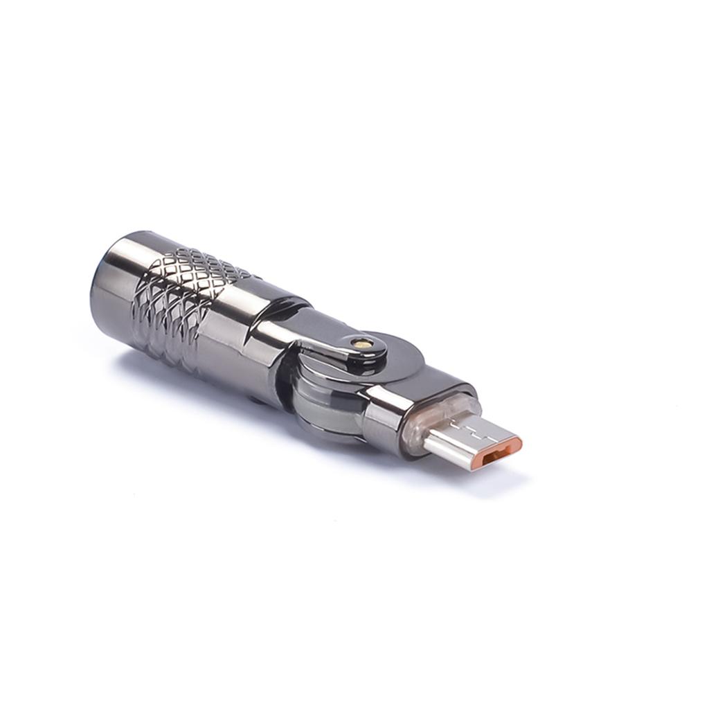 Type C To Micro USB Converter Aluminum 90 Degree Angled For Gaming Entertainment 3A Charging 480Mbps Data Transfer