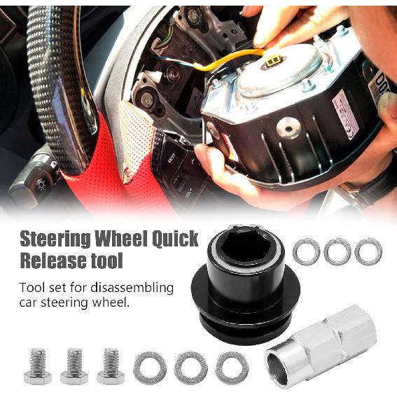 360° Steering Wheel Quick Release Disconnect Hub Kit With Bolts And Washer