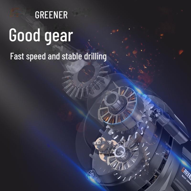 Green Forest Dual-Purpose Cordless Impact Drill & Electric Hammer with Lithium Battery