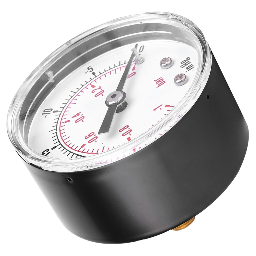 Vacuum Gauge 50mm 18 BSPT Back Connection 10Bar 300inHg Air Water Oil Gas