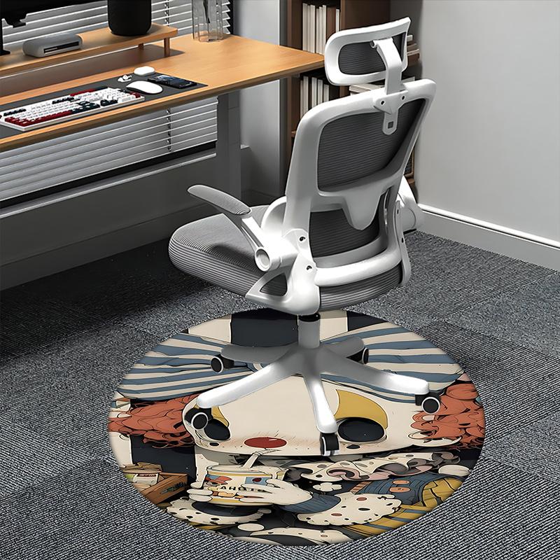 

Clown Chair Mat Round Carpet for Home Decor, Office Use, Bedroom & Living Room Gift0134b 80cm by 80cm