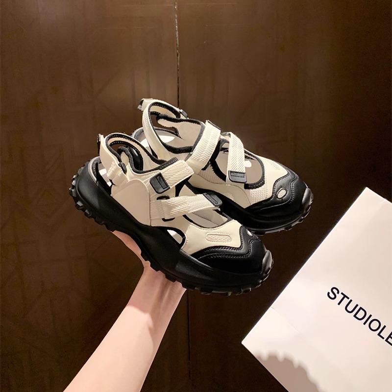 [Shei Su Yinyin] Ghost Horse Girl~ Leisure Sports Daddy Thick-soled Mary Jane Conch Sandals Women's Summer