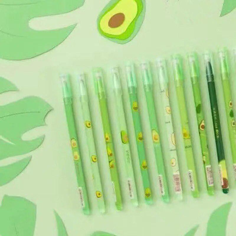 1Pcs Kawaii Fruit Neutral Pen Cute Avocado Gel Pen 0.5mm Black Ink Pen For Kids Gifts School Office Stationery Supplies