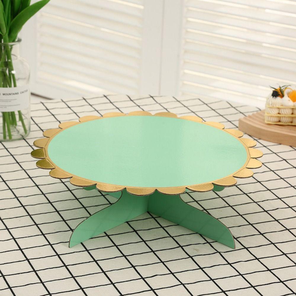 Gold-stamped Paper Cake Tray Safety Dessert Display Rack Gilded Cake Stand  Birthday Party
