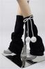 HAMRETHYPPZ 14 16 13 BJD Kugelgelenkpuppenkleid, Puppenkostüm, Puppen-Hausmädchen-Outfit, Süße und Sexy Schwarze Pelzkugel-Strümpfe für BJD-Puppen, Entzückend und