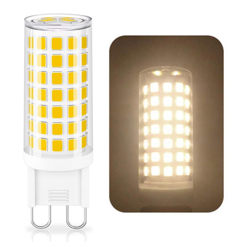 

Светодиодная лампа G9 с двухконтактным керамическим цоколем, без регулировки яркости, 600 лм, для люстр, заменяет галогенную лампу мощностью 60 Вт, AC100-240 В 1 pcs теплый белый