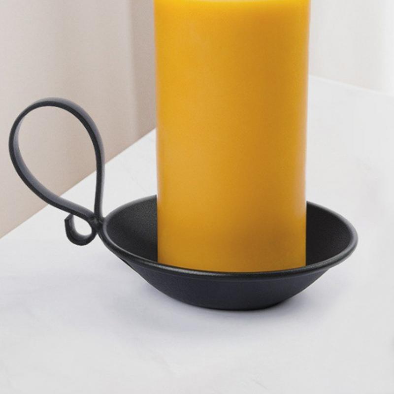Round Candle Holder Decorative Round Candle Holder Plates Stable Candlesticks Stand Coaster For Friends Coworkers Lovers