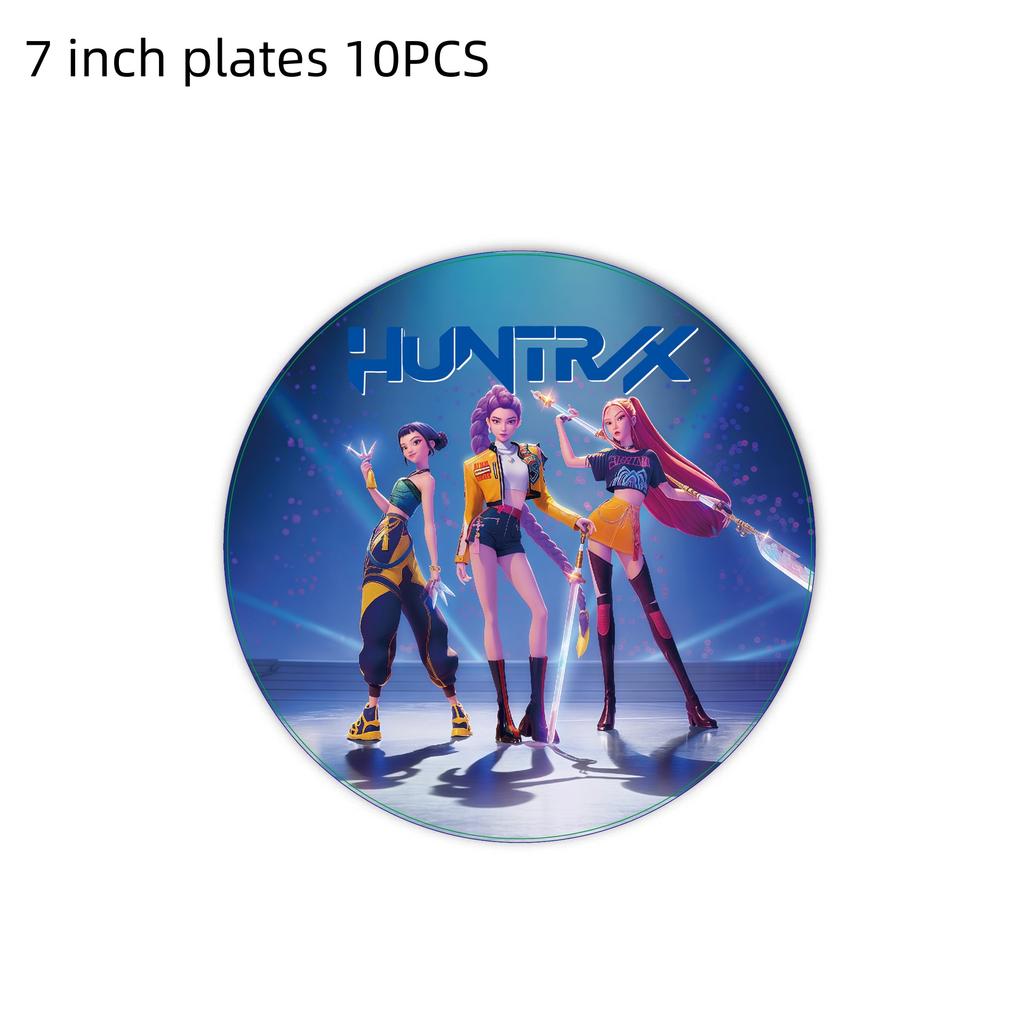 Kpop Dämonenjäger Geburtstagsparty Dekoration Spielzeug Süßigkeiten Geschenktüten Geschirr Set Teller Tassen Servietten Tischdecke Zubehör Set